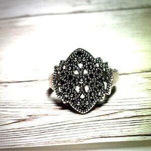 Faux Marcasite Silver Ring 7